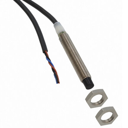 Wyłącznik zbliżeniowy, indukcyjny, stal nierdzewna, długi korpus, M8, nieekranowany, 4 mm, DC, 3-przewodowy, PNP-NO, 2 m wstępnie okablowany (E2A-S08LN04-WP-B1 2M) - Omron