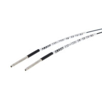 Głowica czujnika optycznego zaporowego, wiązka przelotowa, detekcja dalekiego zasięgu, cylindryczny osiowy, średnica 2 mm, światłowód R10, kabel 2 m (E32-T22L 2M) - Omron