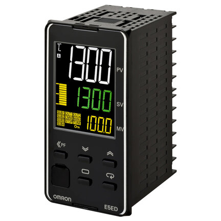 Regulator temperatury, PRO, 1/8 DIN (96 x 48 mm), 1 x Rel. OUT, 4 AUX, 24 VAC/DC (E5ED-RX4D6M-000) - Omron