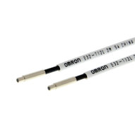 Głowica czujnika optycznego zaporowego, wiązka przelotowa, detekcja dalekiego zasięgu, cylindryczny osiowy, średnica 3 mm, światłowód R25, kabel 5 m (E32-T12L 5M) - Omron