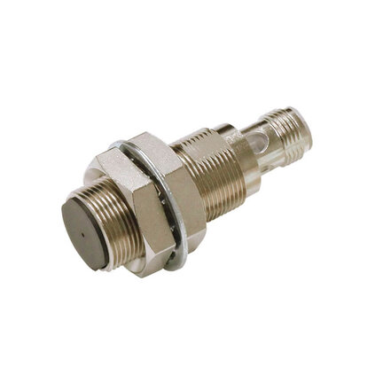 Wyłącznik zbliżeniowy, indukcyjny, mosiądz niklowy, krótki korpus, M18, ekranowany, 12 mm, DC, 3-przewodowy, PNP NO+NC, IO-Link COM2, złącze M12 (E2E-X12B3D18-M1) - Omron