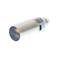 Czujnik fotoelektryczny, gwint M18, metalowy, dioda LED na podczerwień, tłumienie tła, 200 mm, PNP, Light-ON/Dark-ON, odwrócona logika, złącze M12 (E3FB-LP22-51) - Omron