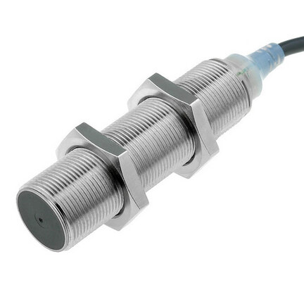 Wyłącznik zbliżeniowy, indukcyjny, stal nierdzewna, długi korpus, M18, ekranowany, 8 mm, DC, 3-przewodowy, NPN-NO, 2 m Prewired (E2A-S18LS08-WP-C1 2M) - Omron