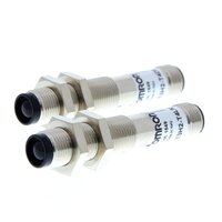 Czujnik fotoelektryczny M12 w mosiężnej obudowie, wiązka przelotowa, regulacja 4m, PNP, czujnik fotoelektryczny M12 złącze 4-stykowe (E3H2-T4B4M-M1) - Omron