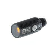 Czujnik optyczny zaporowy, gwint M18, tworzywo sztuczne, czerwona dioda LED, wiązka przelotowa, Odbiornik, 20 m, PNP, Light-ON/Dark-ON, złącze M12 (E3FA-TP21-D) - Omron