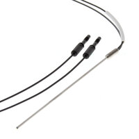 Głowica czujnika światłowodowego, rozproszona, M3 cylindryczna osiowa z tulejką, średnica 1,2 mm, długość 40 mm, włókno R10, kabel 2 m (E32-DC200F4) - Omron