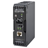 Zasilacz książkowy, 240 W, 24 VDC, 10 A, montaż na szynie DIN, terminal pchający, powlekany, wyświetlacz, zgodność z Ethernet IP / Modbus TCP (S8VK-X24024A-EIP) - Omron