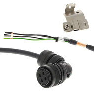 Kabel zasilania silnika serwo serii 1S, 1,5 m, bez hamulca, 230 V: 900 W do 1,5 kW, 400 V: 400 W do 1,5 k W i 2 k W (2000 i 3000 obr./min) (R88A-CA1C001-5SF-E) - Omron
