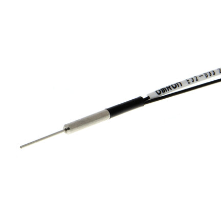 Głowica czujnika światłowodowego, rozproszona, cylindryczna średnica osiowa 3 mm z tulejką, średnica 0,8 mm, długość 15 mm, włókno R25, kabel 2 m (E32-D33 2M) - Omron