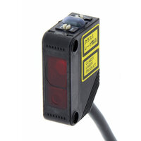 Czujnik fotoelektryczny, prostokątna obudowa, czerwony laser klasy 1, tłumienie tła, 300 mm, NPN, Light-ON/Dark-ON, kabel 0,5 m (E3Z-LL61 0.5M) - Omron