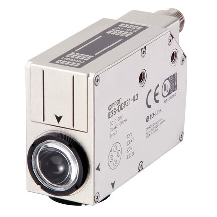 Czujnik koloru, rozproszony, kształt prostokątny, IP67 , 10 +/- 3mm, czas reakcji 50µs, PNP, IO-Link COM3, złącze M12 (E3S-DCP21-IL3) - Omron