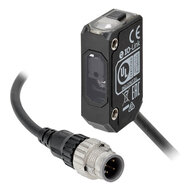 Czujnik fotoelektryczny, prostokątna obudowa, korpus z tworzywa sztucznego, laser podczerwony klasy 1, czas przelotu, 1500 mm, NPN (E3AS-F1500IPN-M1TJ  0.3M) - Omron