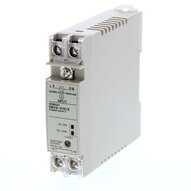 Zasilacz, plastikowa obudowa, szyna DIN o szerokości 22,5 mm lub bezpośredni montaż panelowy, zasilanie 100/240 VAC, 15 W, wyjście 12 VDC, 1,2 A (S8VS-01512) - Omron