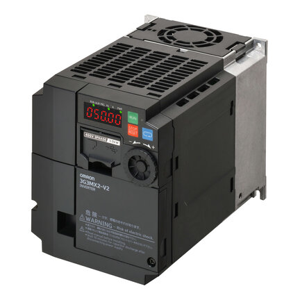 Falownik MX2-EV2, 1,5/2,2 kW (ND/LD), 8,0/9,6 A (ND/LD), 200 VAC, wejście 1~, wektor bezczujnikowy, maks. częstotliwość wyjściowa 590 Hz (3G3MX2-AB015-EV2) - Omron