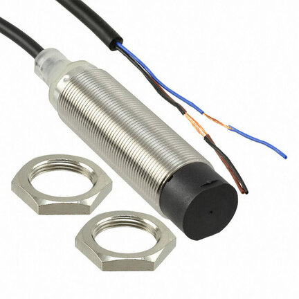Wyłącznik zbliżeniowy, LITE, indukcyjny, mosiądz niklowy, długi korpus, M18, nieekranowany, 16 mm, DC, 3-przewodowy, PNP-NO, kabel 2 m (E2B-M18LN16-WP-B1 2M) - Omron