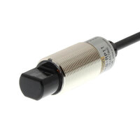Czujnik optyczny zaporowy, gwint M18, promieniowy, metalowy, czerwona dioda LED, przelotowy, 15 m, PNP, Light-ON/Dark-ON, kabel 2 m (E3RB-TP11 2M) - Omron