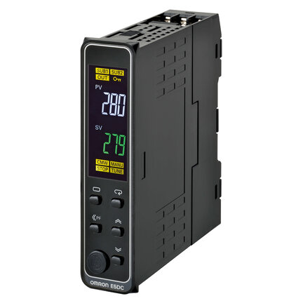 Regulator temp., PRO, Szyna DIN 22,5 mm, Uni. I/P, 1 x Rel. OUT, 2 AUX, bez osłony, 100-240 VAC (E5DC-RX2ASM-000) - Omron