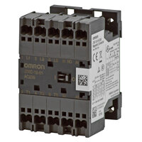 Stycznik silnikowy, 3 bieguny, pchające plusowe terminale, do 5,5 kW, 230 VAC, styki: NO 3 NC 0, wys. x szer. x głęb. 67,5 x 45 x 46 mm (J7KC-12-01 230VAC) - Omron