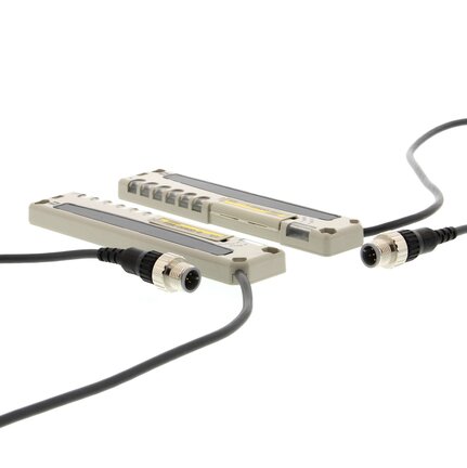 Czujnik optyczny zaporowy, wiązka przelotowa, odległość wykrywania 3 m, wyjście PNP, kabel M12 pigtail 2 m (F3W-D052D 2M) - Omron