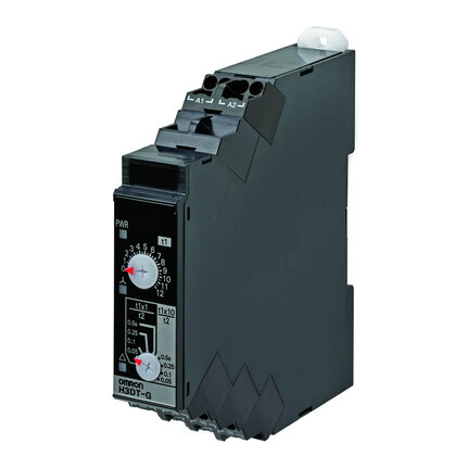 Element czasowy, montaż na szynie DIN, 17,5 mm, opóźnienie gwiazda-trójkąt, 1-120 s, 2 x SPDT, 5 A, 24-240 VAC/DC, terminal pchający (H3DT-G 24-240VAC/DC) - Omron