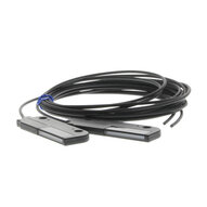Głowica czujnika optycznego zaporowego, wiązka przelotowa, kwadratowa, widok z góry, obszar detekcji 30 mm, włókno elastyczne R1, kabel 2 m (E32-T16WR 2M) - Omron