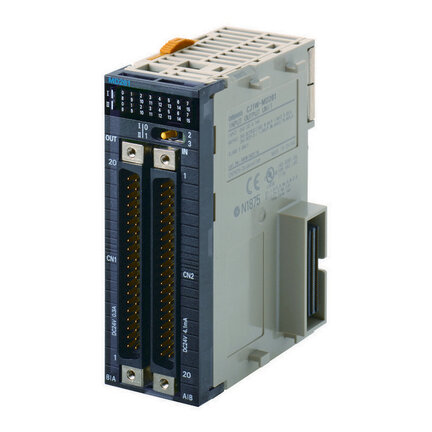 Cyfrowy moduł I/O, 32 x wejścia 24 VDC, 32 x wyjścia tranzystorowe, NPN, 0,5 A, 12 do 24 VDC, 3,2 A maks., 2 x złącza FCN40 (brak w zestawie) (CJ1W-MD261) - Omron