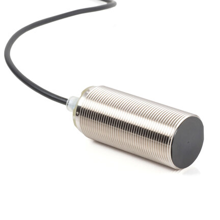 Wyłącznik zbliżeniowy, indukcyjny, mosiądz niklowy, krótki korpus, M30, ekranowany, 10 mm, DC, 3-przewodowy, PNP NC, kabel 2 m (E2B-M30KS10-WP-B2 2M) - Omron