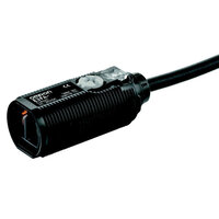 Czujnik fotoelektryczny, gwint M18, tworzywo sztuczne, czerwona dioda LED, ograniczone odbicie, 10-50 mm, NPN, Light-ON/Dark-ON, kabel 2 m (E3FA-VN11 2M) - Omron