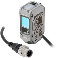 Czujnik fotoelektryczny, prostokątna obudowa, stal nierdzewna, czerwony laser klasy 1, tłumienie tła, wiązka punktowa, 35-500 mm (E3AS-HL500MN-M1TJ 0.3M) - Omron
