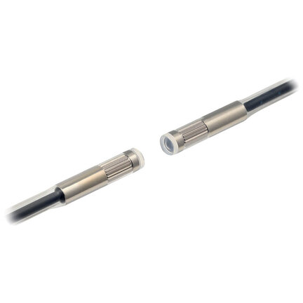 Głowica czujnika optycznego zaporowego, przelotowa, cylindryczna osiowa, średnica 5 mm, włókno R40 odporne na chemikalia i oleje, kabel 2 m (E32-T12F 2M) - Omron