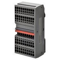 Interfejs systemu okablowania ze wskaźnikiem prawidłowego włożenia kabla, przekrój nominalny 1,5 mm2, 40 styków, czerwony krótki pasek (XW6T-COM1.5X40RD) - Omron