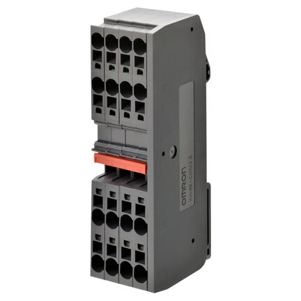 Interfejs systemu okablowania ze wskaźnikiem prawidłowego włożenia kabla, przekrój nominalny 2,5 mm2, 16 styków, czerwony krótki pasek (XW6T-COM2.5X16RD) - Omron
