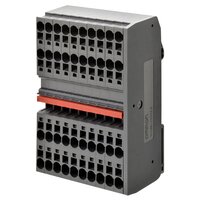 Interfejs systemu okablowania ze wskaźnikiem prawidłowego włożenia kabla, przekrój nominalny 2,5 mm2, 40 styków, czerwony krótki pasek (XW6T-COM2.5X40RD) - Omron
