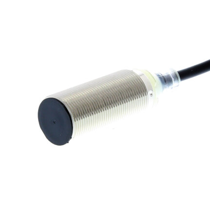Wyłącznik zbliżeniowy, indukcyjny, mosiądz niklowy, krótki korpus, M18, ekranowany, 5 mm, DC, 3-przewodowy, PNP NO, kabel 2 m (E2B-M18KS05-WP-B1 2M) - Omron