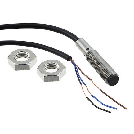 Wyłącznik zbliżeniowy, indukcyjny, stal nierdzewna, krótki korpus, M8, ekranowany, 2 mm, DC, 3-przewodowy, PNP NC, kabel 2 m (E2B-S08KS02-WP-B2 2M) - Omron