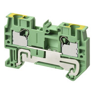 Listwa zaciskowa uziemienia na szynę DIN z przyłączem push-in plus do montażu na TS 35, przekrój poprzeczny 4 mm2, kolor zielony/żółty (XW5G-P4.0-1.1-1) - Omron