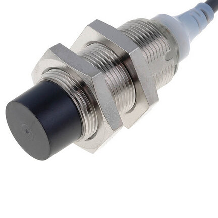 Wyłącznik zbliżeniowy, indukcyjny, stal nierdzewna, krótki korpus, M18, nieekranowany, 16 mm, DC, 3-przewodowy, PNP-NO, kabel 2 m (E2A-S18KN16-WP-B1 2M) - Omron