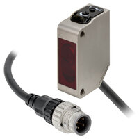Czujnik fotoelektryczny, prostokątna obudowa, stal nierdzewna, olejoodporny, czerwona dioda LED, odbiciowy, 4 m, NPN, Light-ON/Dark-ON, złącze M12 (E3ZM-CR61-M1TJ 0.3M) - Omron