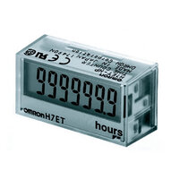 Cyfrowy licznik czasu pracy, 1/32DIN (48 x 24 mm), zewnętrzne zasilanie, LCD, 7 cyfr, 999999,9h, wejście beznapięciowe, przezroczysta obudowa (H7ET-NP) - Omron
