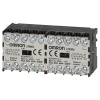 Mikrostyk, para z blokadą Rewersyjny, 2,2kW, 3-biegunowy (NO) + 1 NC, styki pomocnicze po obu stronach, 12A AC1 (do 440 V), 24 VDC (J7KNU-05-01R 24D) - Omron