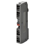 Interfejs systemu okablowania ze wskaźnikiem prawidłowego włożenia kabla, przekrój nominalny 1,5 mm2, 8 styków, czerwony krótki pasek (XW6T-COM1.5X8RD) - Omron
