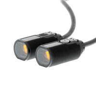 Czujnik optyczny zaporowy, gwint M18, tworzywo sztuczne, dioda podczerwieni, wiązka przelotowa, 15 m, NPN, Light-ON/Dark-ON, kabel 2 m (E3FA-TN12 2M) - Omron