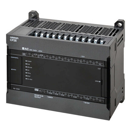 Kompaktowy sterownik PLC serii CP2E - typ Essential; 18 DI, 12DO; wyjście przekaźnikowe; zasilanie 220 VAC; pamięć programu 4 k kroków (CP2E-E30DR-A) - Omron