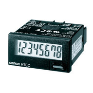 Licznik całkowity, 1/32DIN (48 x 24 mm), z własnym zasilaniem, LCD, 8-cyfrowy, 30cps/1kcps, wejście no-V, czarna obudowa (H7EC-N-B) - Omron
