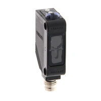 Czujnik fotoelektryczny, prostokątna obudowa, czerwony laser klasy 1, odbiciowy-zaporowy, 15 m, NPN, Light-ON/Dark-ON, 4-pinowe złącze M8 (E3Z-LR66) - Omron