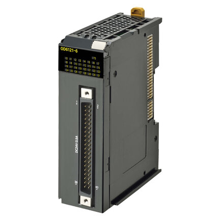 32 wyjścia cyfrowe, prędkość standardowa, NPN 24 VDC, 0,5 A/punkt, 4 A/jednostka NX, złącze FCN40 (brak w zestawie), szerokość 30 mm (NX-OD6121-6) - Omron