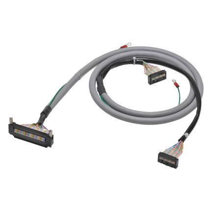 Kabel przyłączeniowy I/O dla G70V z płytką sterownika PLC Mitsubishi Electric AX42, A1SX41, A1SX42, 32 punkty wejściowe, 1 m (XW2Z-RI100C-75-MN) - Omron