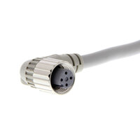Gniazdo wtykowe M12 (żeńskie), 4-biegunowe, kodowane A, ognioodporny kabel robota z PVC, IP67, 10 m (XS2F-D422-J80-F) - Omron