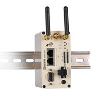 Przemysłowy mobilny router szerokopasmowy 4G - GPRS / EDGE / 4G / HSPA, 1 x RS-232, 2 x 10/100BaseT, Dual SIM, montaż na szynie DIN (WES MRD-455) - Omron
