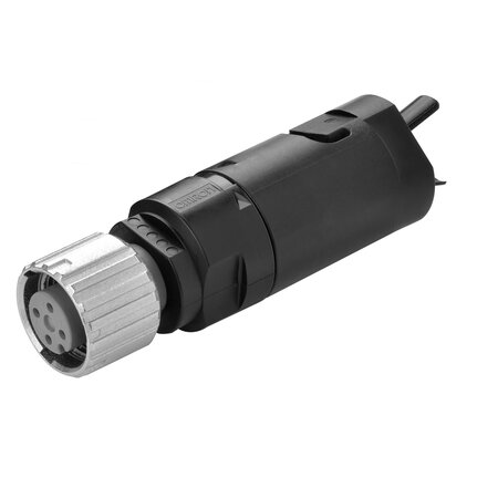 Złącze do montażu w terenie, gniazdo proste Smartclick M12 (żeńskie), 4-biegunowe, kodowane A, złącze IDC, do kabli o średnicy 3-8 mm (XS5C-D418) - Omron